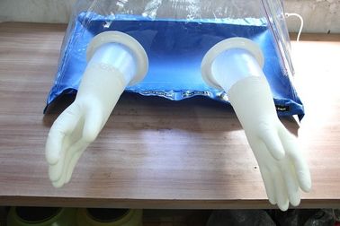 파랑에 있는 실험실 글로브 박스 테스트 부대 피라미드 절연체 Pvc 물자