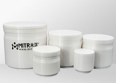 50ml 지르코니아 선택적인 양 가는 백색 색깔이 세라믹 공 선반에 의하여 거슬립니다